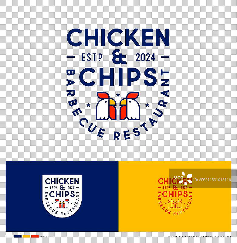鸡肉与臀部的标志徽章，适用于烧烤餐厅图片素材