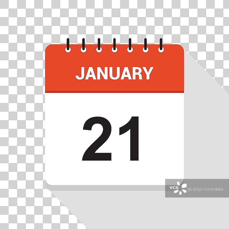 一月二十一日日历日期图标图片素材