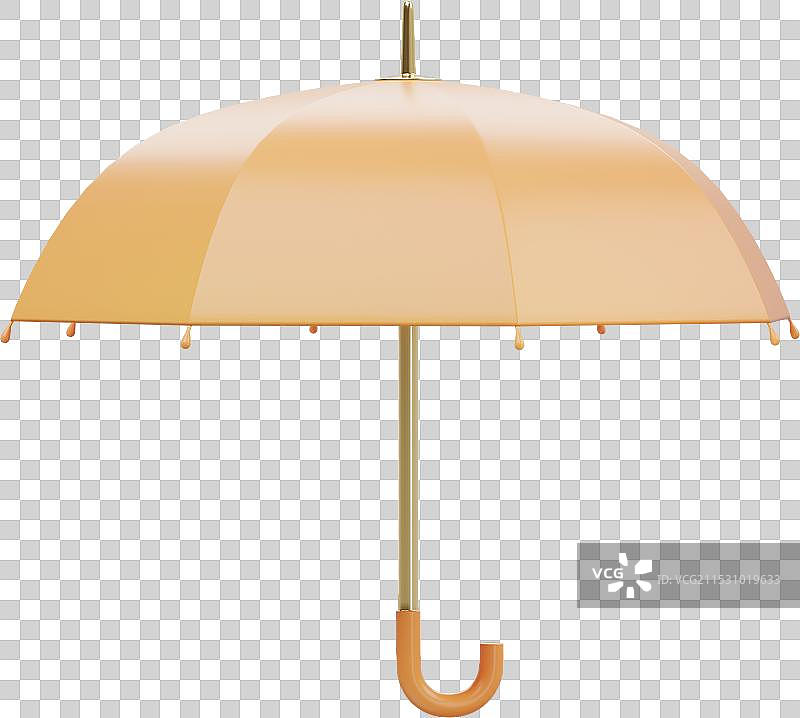 一把橙色的伞三维物体图片素材