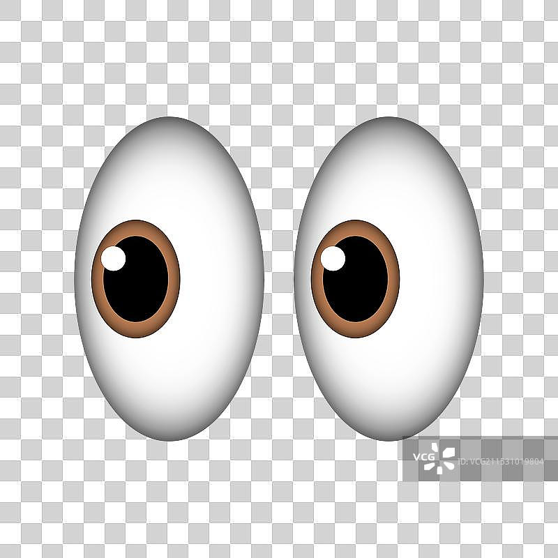 大眼睛震惊的表情符号图标图片素材