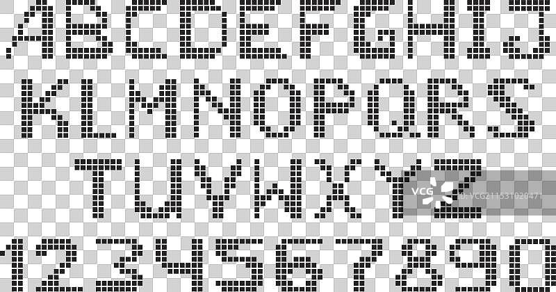 像素艺术字母字体图片素材