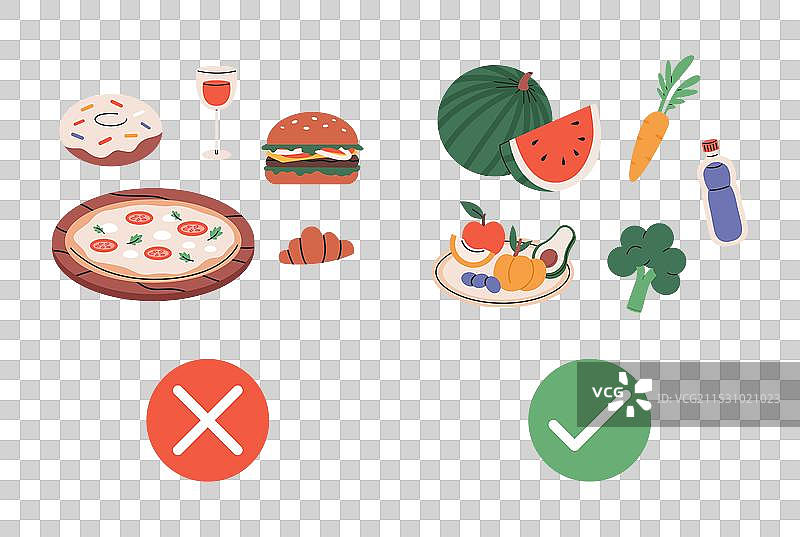 饮食选择概念图片素材