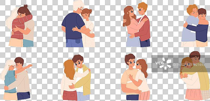 青少年情侣的浪漫关系图片素材