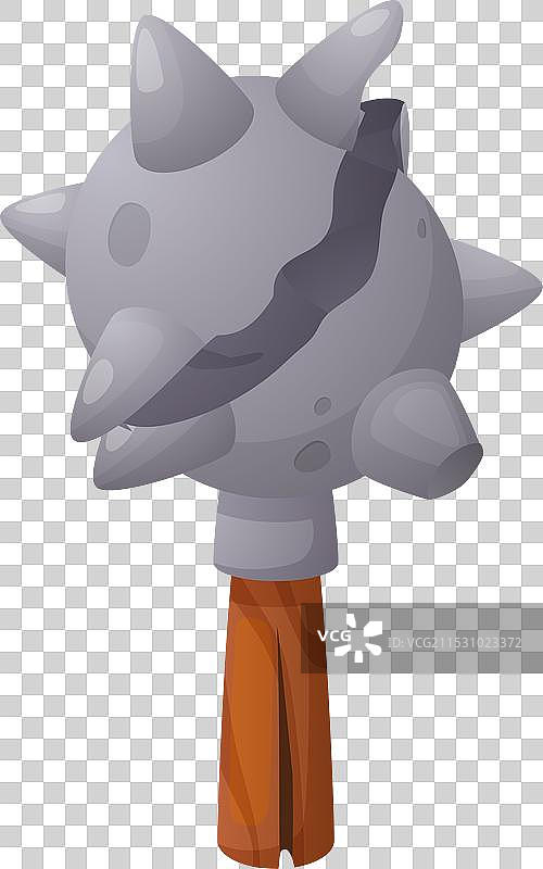 卡通风格的钉头锤游戏武器图片素材