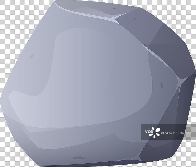 孤立的灰色石头卡通风格图片素材