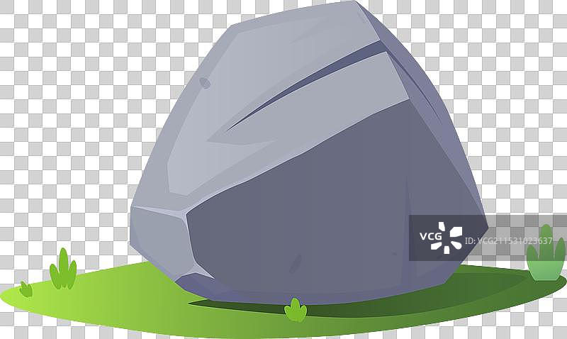 地面上的卡通石头图片素材