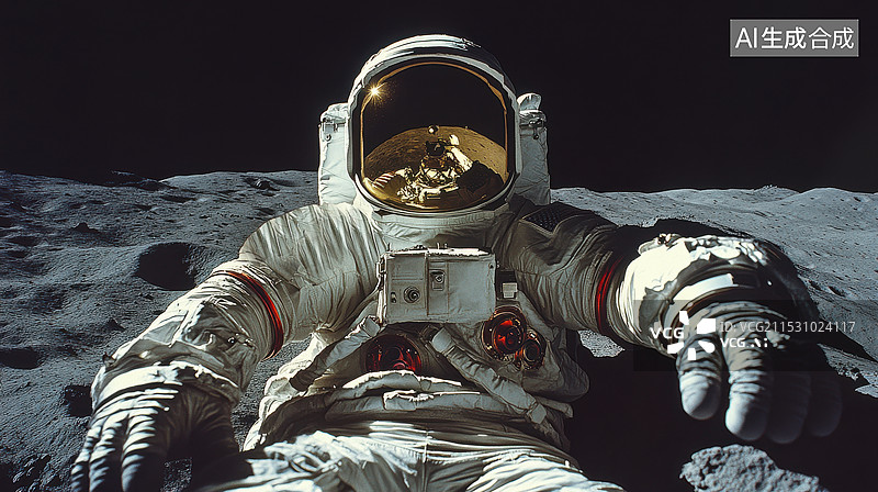 【AI数字艺术】宇航员航天员在太空宇宙空间遨游图片素材