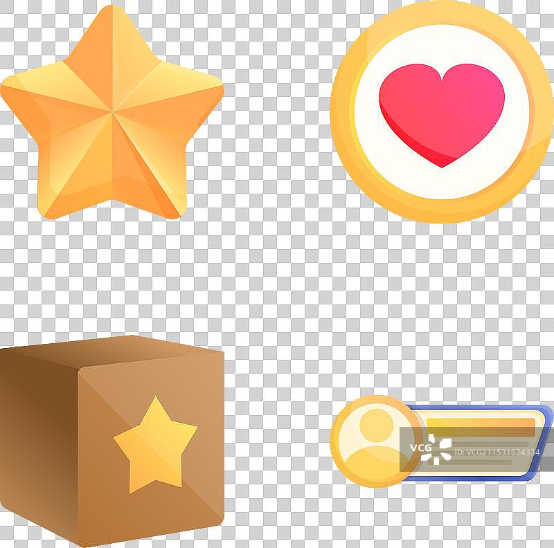 卡通产品用户评价图标集图片素材