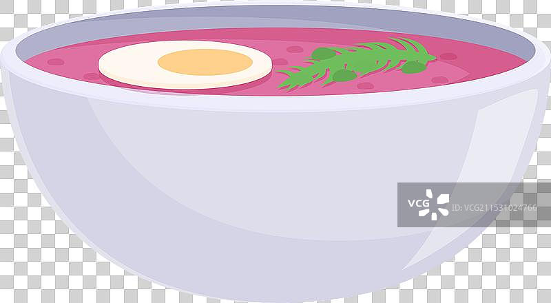 白俄罗斯红菜汤图标卡通食品碗图片素材
