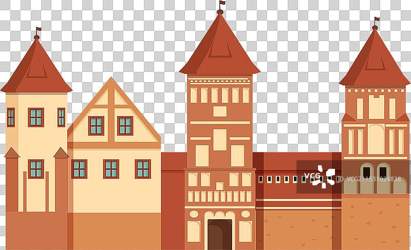 白俄罗斯城堡图标卡通行星图表图片素材