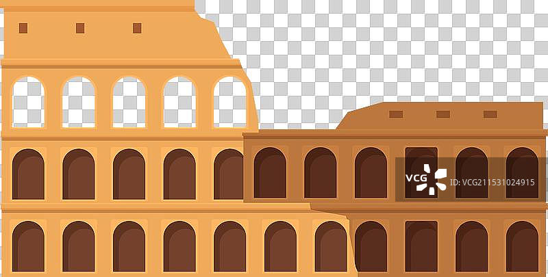 卡通罗马圆形剧场图标图片素材