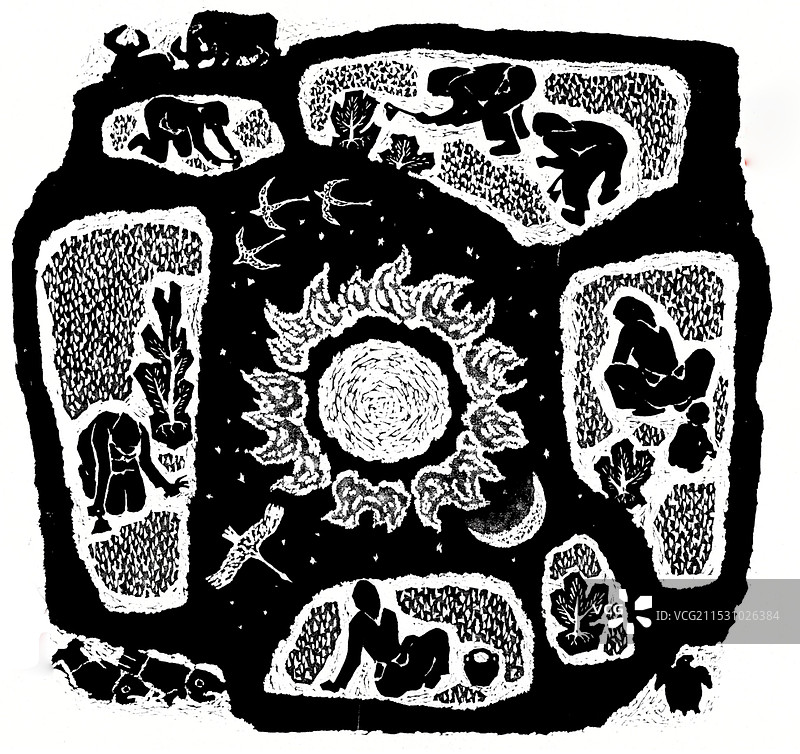 《太空 大地 母亲》木版图片素材