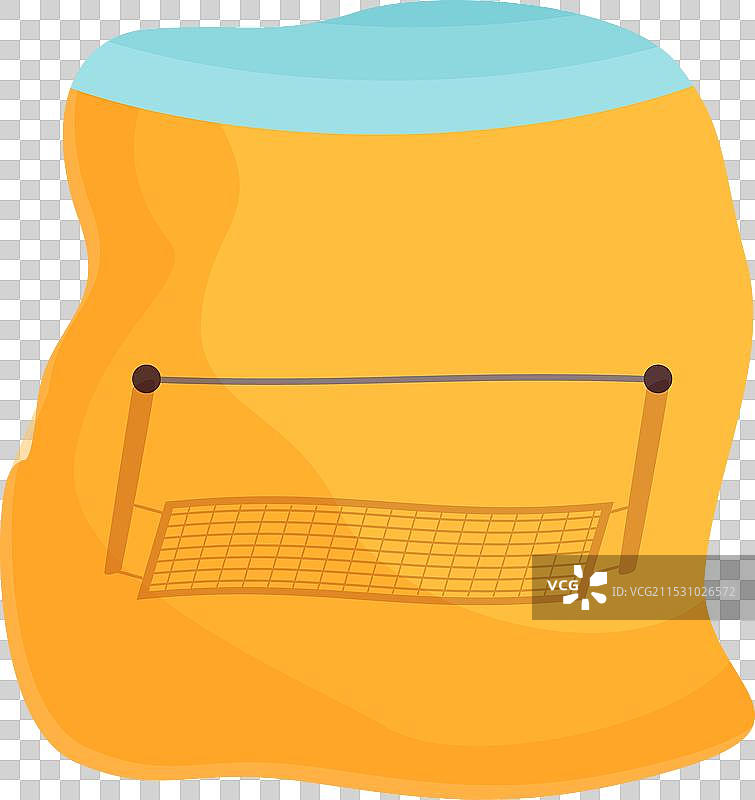 沙滩排球场地图标卡通运动图片素材