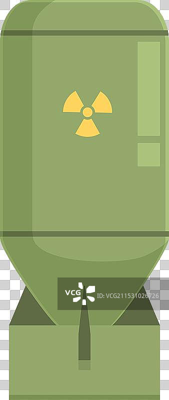 绿色核弹图标卡通设备图片素材