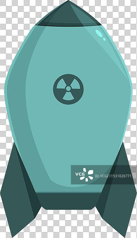 卡通太空中的空气核弹图标图片素材