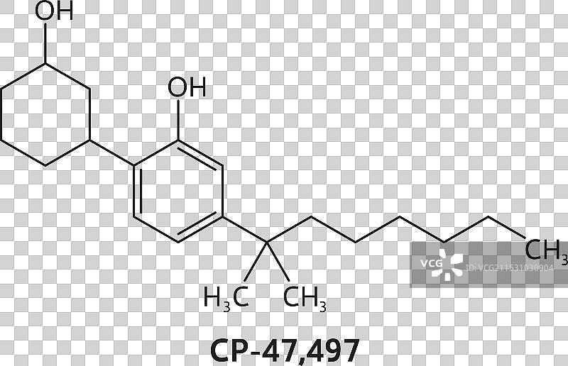 cp 47497 药物分子化学式结构图片素材