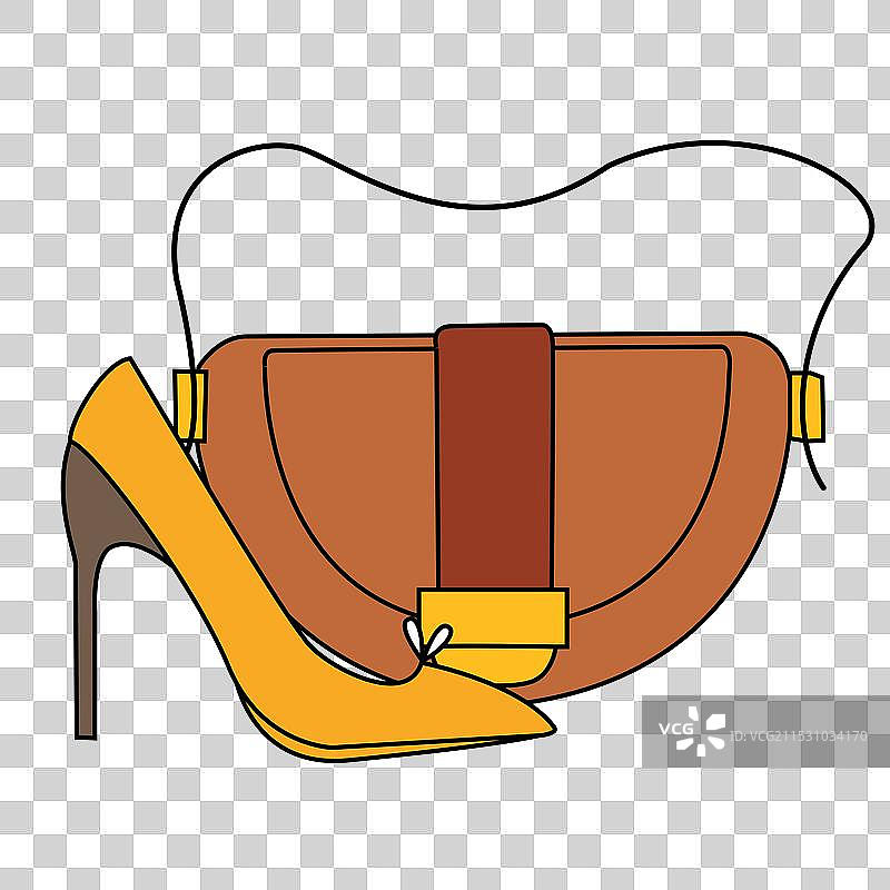 高跟鞋和包包图片素材