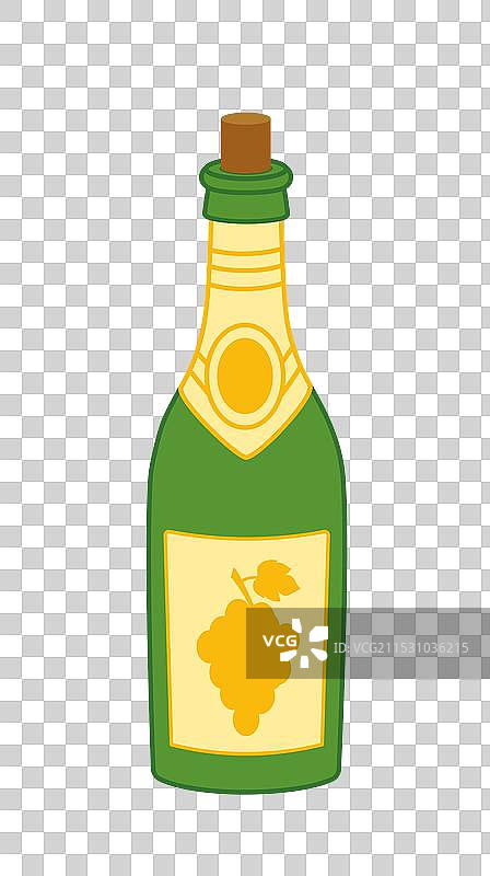 香槟酒瓶用软木塞封闭图片素材