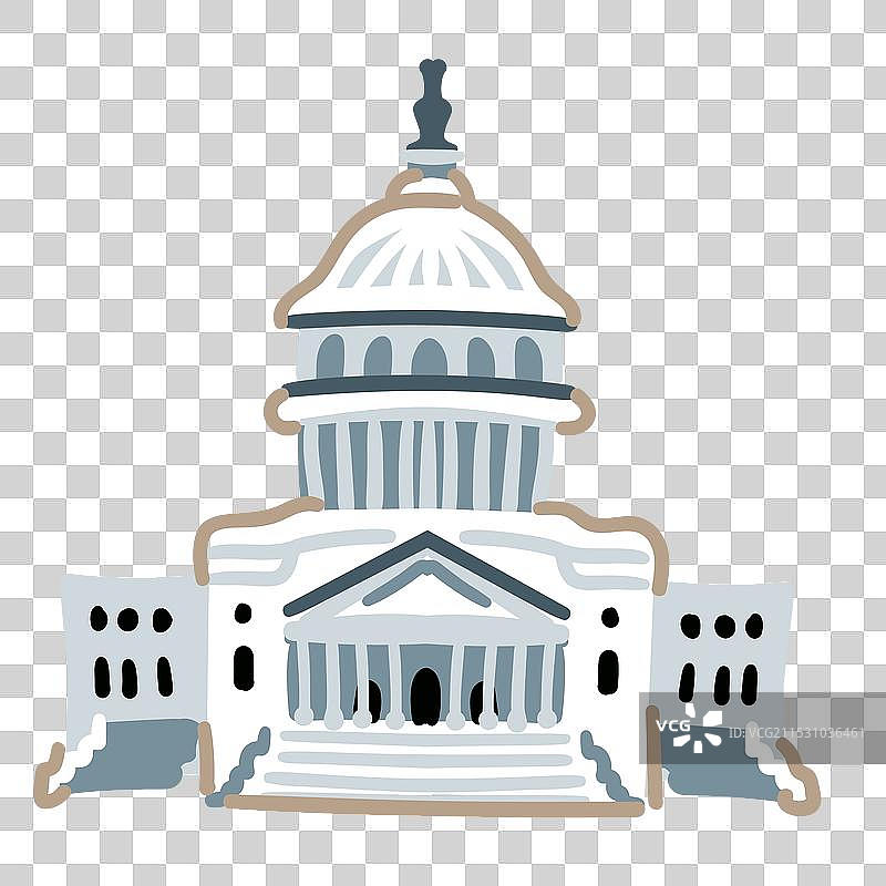 白宫卡通图图片素材