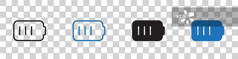 电池图标轮廓集图片素材