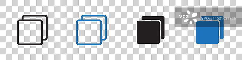 复制图标集轮廓图片素材