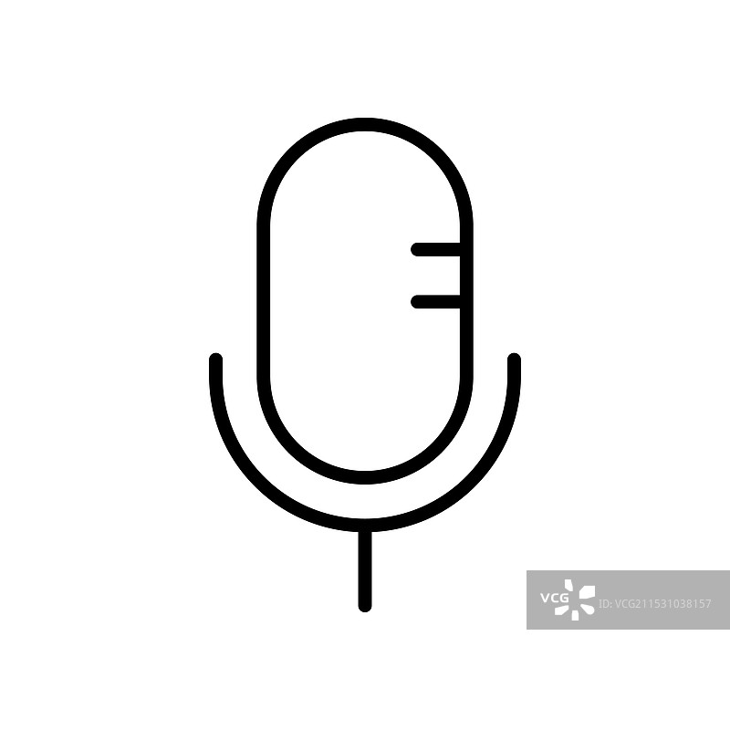 麦克风轮廓图标图片素材