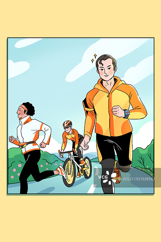 中年男人的好状态1:热爱运动图片素材