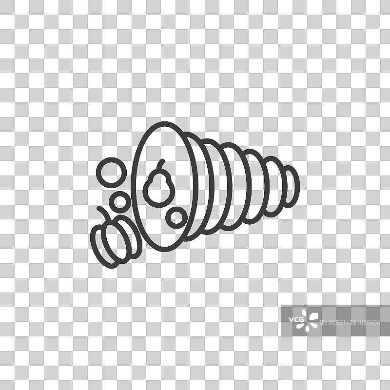 丰饶角线条图标，背景为白色图片素材