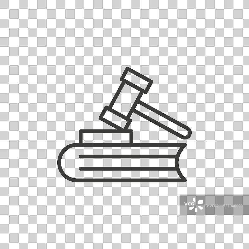 就业法线条图标，独立于白色背景图片素材