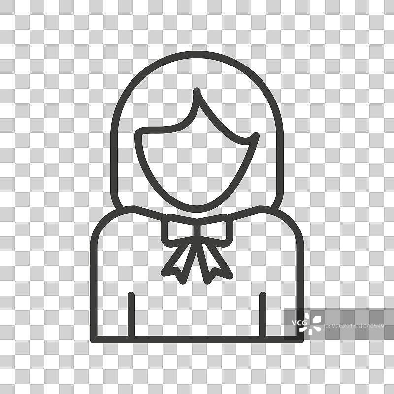 律师线条图标，背景为白色图片素材