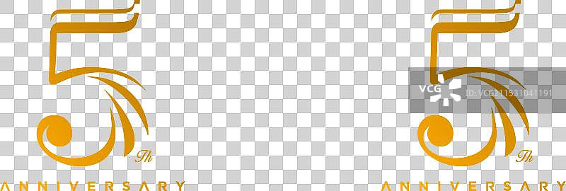 现代优雅的数字5标志设计图片素材
