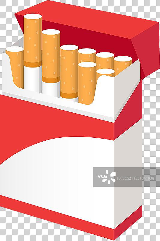 白色背景上的香烟包装图片素材