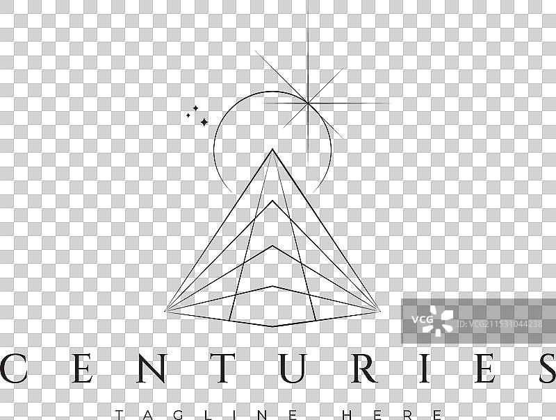 世纪金字塔日食标志图片素材