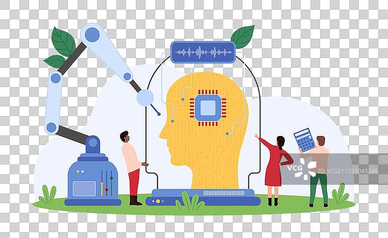 虚拟助手人工智能技术的创建图片素材