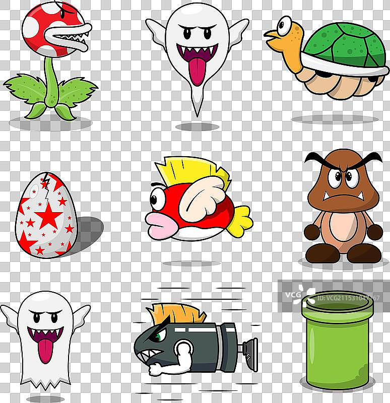 马里奥敌人游戏合集图片素材