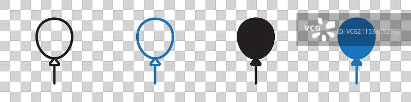 气球图标轮廓集图片素材