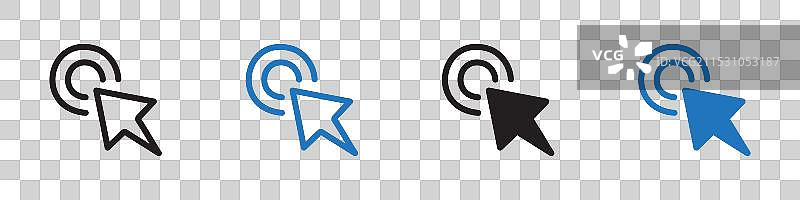 点击图标集轮廓图片素材