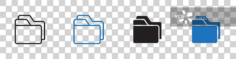 文件图标轮廓集图片素材