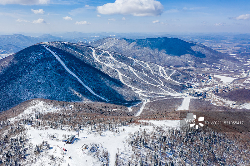 吉林北大湖滑雪场北大壶滑雪场图片素材