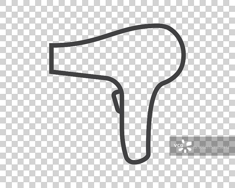 时尚吹风机线条图标图片素材