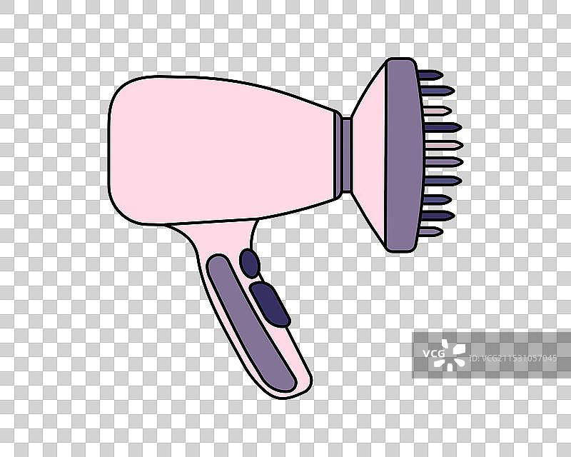 时尚吹风机线条图标图片素材