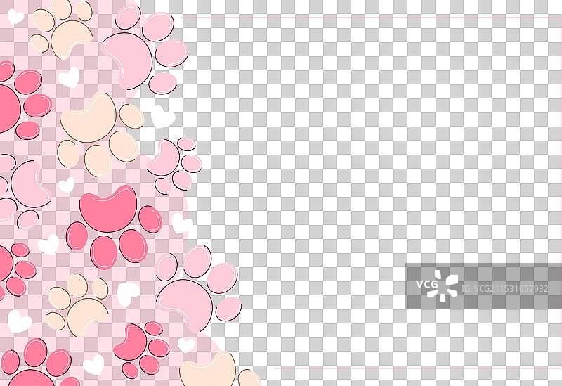 白色背景上的爪印背景图片素材