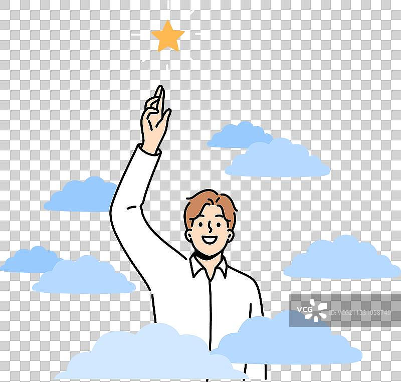 商人通过努力追求目标展现了雄心壮志图片素材