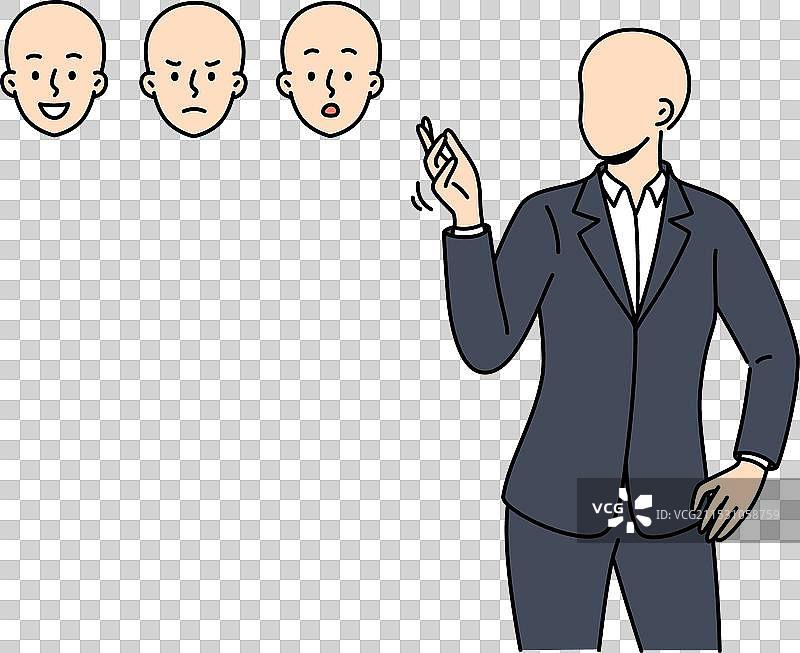 无脸商人选择面具脸图片素材