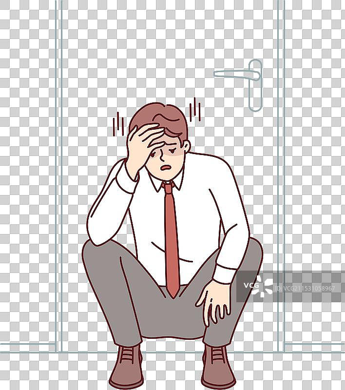 沮丧的商人在得知后感到无能为力图片素材