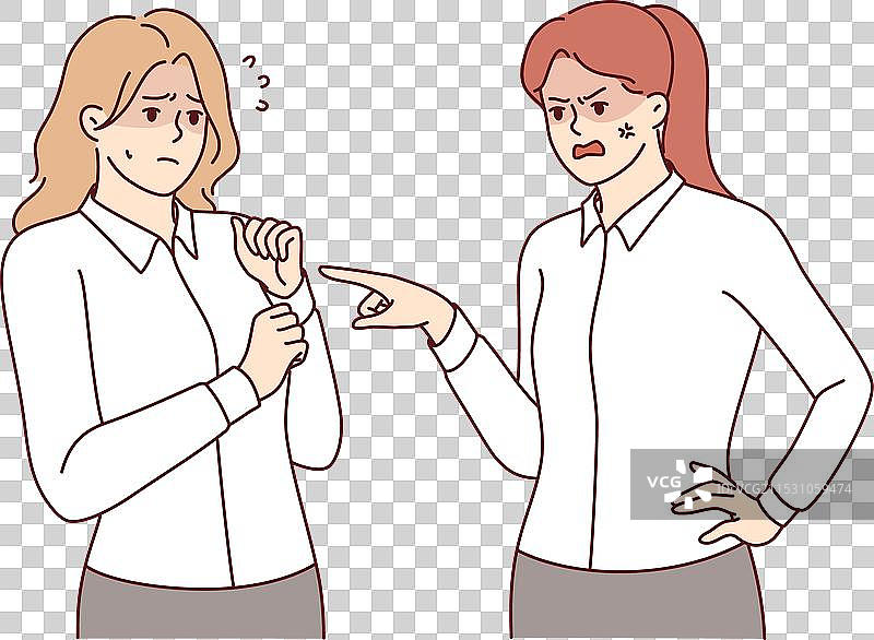 粗鲁的女经理训斥下属图片素材