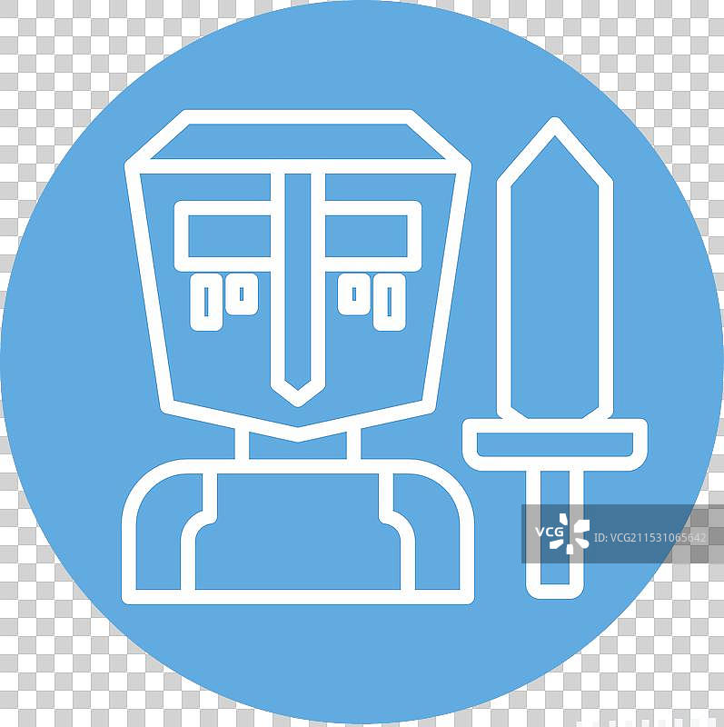 与中世纪符号相关的剑图标，蓝色眼睛图片素材