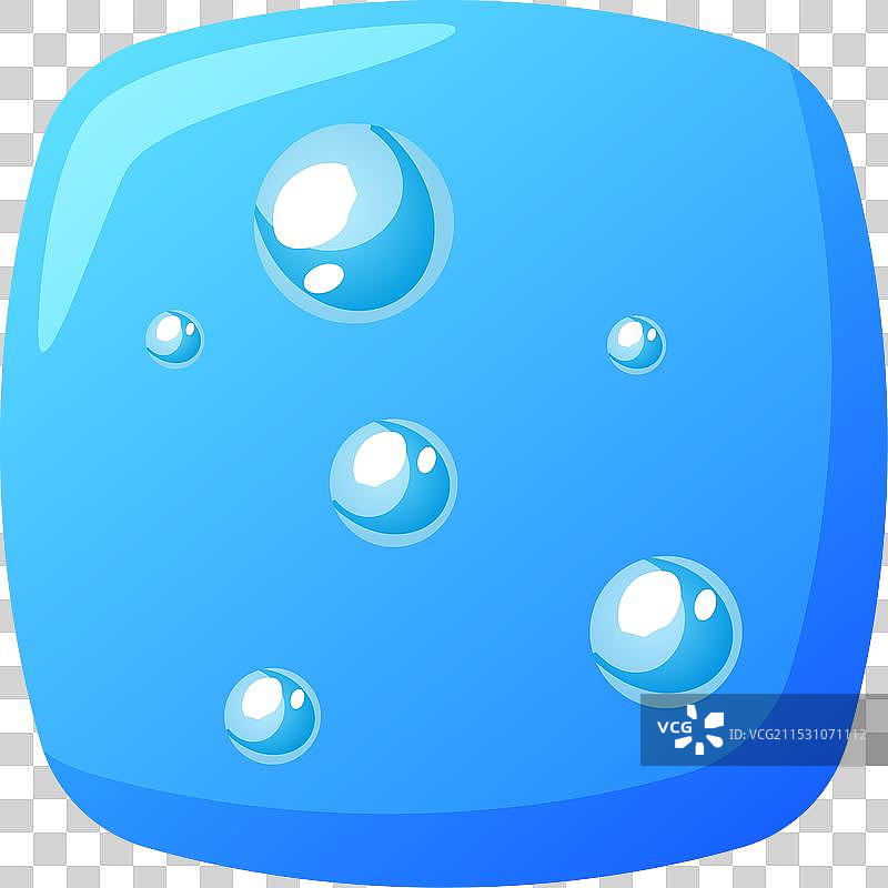 蓝色闪亮的泡泡纹理卡通果冻泥图片素材