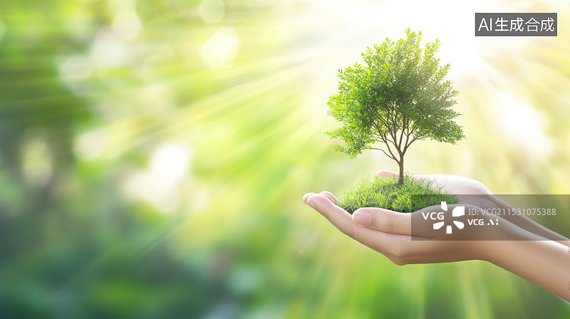 【AI数字艺术】绿色 环保 树木图片素材