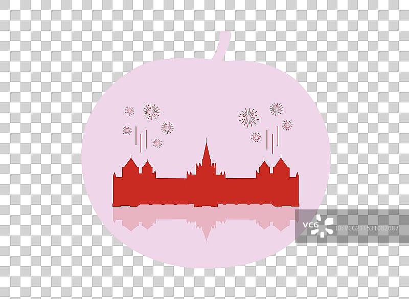 哈尔滨特产冻梨与亚布力南站一带一路丝绸之路亚冬会旅游高端创意剪纸插画元素图片素材